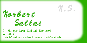 norbert sallai business card